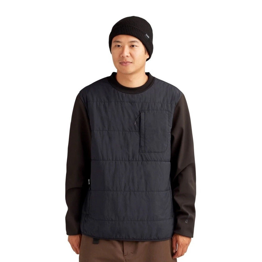 Dakine Cruiser Insulated Crew Pullover Shirt Jacket Unisex Small Black